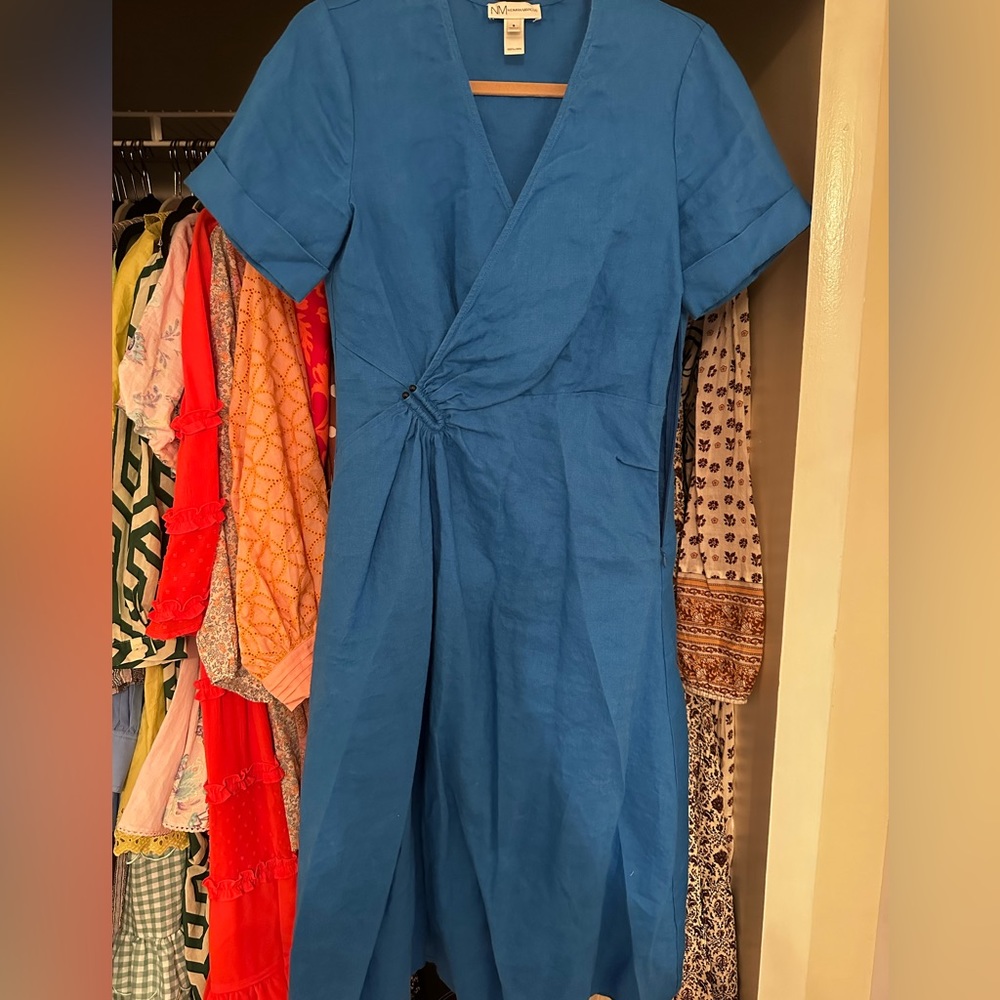 Blue linen Neiman Marcus dress